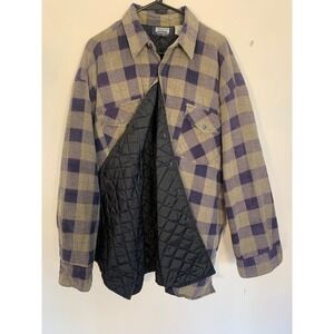 Vintage 1990s Premier International Mens Lined Plaid Flannel Shirt Jacket XL